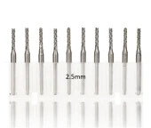 Tungsten Karbür PCB Kesme CNC Freze Ahşap İşleme 2.5mm 10 Adet thumbnail 1