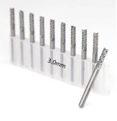 Tungsten Karbür PCB Kesme CNC Freze Ahşap İşleme 3.0mm 10 Adet thumbnail 1