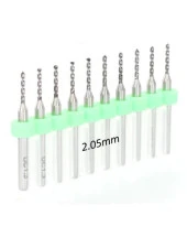 Mikro Karbür PCB Matkap Ucu Metal CNC Sondaj 10lu Set 2.05mm thumbnail 1