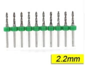 PCB Mikro Karbür CNC Matkap Ucu 10lu Set 2,20mm Tungsten 18 Shank - 1