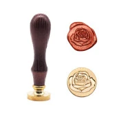 Mektup Damga Mühürü Blooming Rose + 30 Mühür Mumu + Eritme Kaşığı - 9