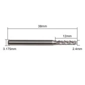 Tungsten Karbür PCB Kesme Oyma CNC Freze Uç 1.5-3.1mm 10lu Set - 8