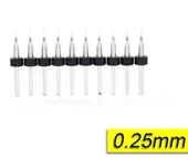 PCB Mikro Karbür CNC Matkap Ucu 10lu Set 0,25mm Tungsten 18 Shank thumbnail 1