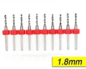 PCB Mikro Karbür CNC Matkap Ucu 10lu Set 1,80mm Tungsten 18 Shank thumbnail 1