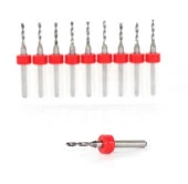 PCB Mikro Karbür CNC Matkap Ucu 10lu Set 1,80mm Tungsten 18 Shank thumbnail 2