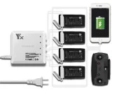 DJI Mavic Air 6 in 1 Çoklu Hızlı Pil Şarj Cihazı 2 USB Çıkışlı thumbnail 1