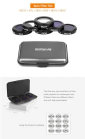 DJI Mavic 2 Zoom Lens Filtre 6 lı Set MCUV PL ND4 ND8 ND16 ND32 thumbnail 5