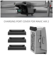 DJI Mavic Air 2 Pil Şarj Portu Koruyucu Silikon Tapa 3 lü Set - 2