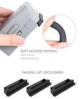 DJI Mavic Air 2 Pil Şarj Portu Koruyucu Silikon Tapa 3 lü Set - 4
