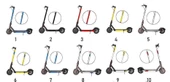 M365 ve Tüm Scooter Modelleri İçin Reflektör Çıkartma Set Seri A - 2
