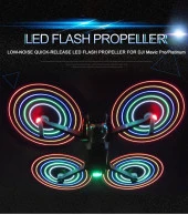 DJI Mavic Pro LED Flaş Işıklı Düşük Gürültülü Gece Uçuş Pervanesi thumbnail 12