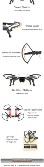 DJI SPARK Pervane Koruma Tampon - Yüksek Katlanır Güvenli İniş Ayağı - 3