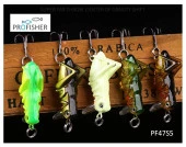 PROFISHER 5 Renk Set 1 Kanca Sahte Yem 3 gr 4 cm Grasshopper - 1