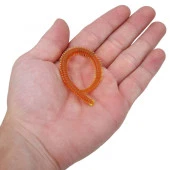 PROFISHER 10 Adet Set 13,5cm Turuncu Silikon Solucan Sahte Yem thumbnail 4