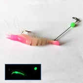 PROFISHER Silikon Yapay Fosforlu Karides Sahte Yem (F) Pembe - 1