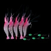 PROFISHER Silikon Yapay Fosforlu Karides Sahte Yem (F) Pembe - 7
