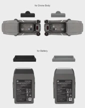 DJI Mavic 2 Zoom Pil Yatağı ve Soketler İçin Silikon Koruma 4lü Kapak Seti thumbnail 2