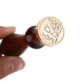 Retro Mektup Mühürü Damga K Harfi + 30 Adet Mühür Mumu + Eritme Kaşığı thumbnail 3