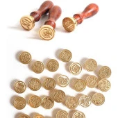 Retro Mektup Mühürü Damga L Harfi + 30 Adet Mühür Mumu + Eritme Kaşığı thumbnail 3