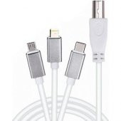 Daytona ADS-501 3ın1 USB B To Micro-Lightning-Type-C Telefon Bilgisayar Tablet Için Piyano Mıdı Org Elektrikli Piyano Konnektörü Çevirici Otg Kablo - 4