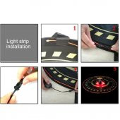 DJI Mavic 2 Pro Evrensel Katlanabilir 70 cm Neon Şerit Işıklı Gece İniş Pedi thumbnail 2