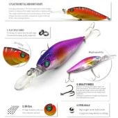 PROFISHER Dişli Sert Yapay Balık Yem Renk B Dalış 1-2mt thumbnail 2