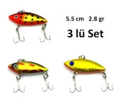 PROFISHER 3 lü Set Sert Yapay Balık Yem 2.8 g 5.5 cm thumbnail 1