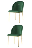 2 Adet Limon Sandalye Metal Gold Sandalye Mutfak Salon Yemek Odası Sandalyesi - 1