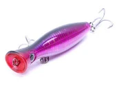 PROFISHER Ton Akya Sert Popper Sahte Yem 43 gr 13 cm Siyah Pembe - 1