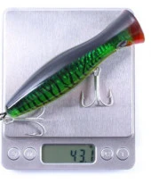 PROFISHER Ton Akya Sert Popper Sahte Yem 43 gr 13 cm Yeşil Gold - 4