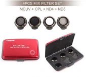 DJI Mavic Pro Alpine White Kamera İçin Kızaklı Optik Lens 4 lü Filtre Set MCUV / CPL / ND4 / ND8 - 2