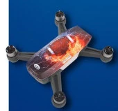 Dji Spark Üst Kapak Renkli Baskılı Yüzey Alevli Baseball Desenli thumbnail 2