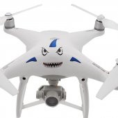 DJI Spark ve DJI Mavic Pro Kuş Kaçıran Shark Sticker Etiket - 3