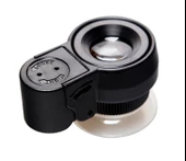 45X Cep Büyüteç Odak Ayarlı 2 Beyaz 1 UV LED Işık Deri Kılıflı - 3