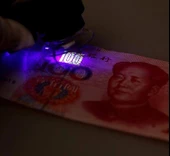 45X Cep Büyüteç Odak Ayarlı 2 Beyaz 1 UV LED Işık Deri Kılıflı - 7