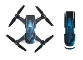 DJI Spark Su Geçirmez Premium PVC Sticker Çıkartma Deep Blue thumbnail 1