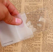 3X İnce Kart Büyüteç PVC Plastik Şeffaf - 1