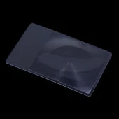 3X İnce Kart Büyüteç PVC Plastik Şeffaf - 9