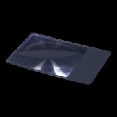 3X İnce Kart Büyüteç PVC Plastik Şeffaf - 11