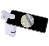 Mikroskop Büyüteç Cam Lensli Telefon Klipsli 300X 350X LED Işıklı - 4