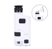 Mikroskop Büyüteç Cam Lensli Telefon Klipsli 300X 350X LED Işıklı - 6