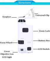Mikroskop Büyüteç Cam Lensli Telefon Klipsli 300X 350X LED Işıklı - 7