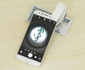 Mikroskop Büyüteç 50X Cam Lens Telefon Klipsli USB Şarjlı Led/UV - 2