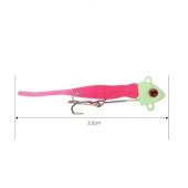 PROFISHER 2 Adet Kurşun Fosforlu Kafa İğneli Silikon Yem 5.5 cm 2.2g - 3