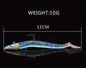 PROFISHER 5 Renk Silikon Yapay Metal Kafalı Yem 11 cm 10 gr thumbnail 11