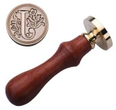 Retro Mektup Mühürü Damga J Harfi + 30 Adet Mühür Mumu + Eritme Kaşığı thumbnail 2