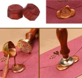 Retro Mektup Mühürü Damga J Harfi + 30 Adet Mühür Mumu + Eritme Kaşığı thumbnail 10