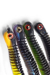 PROFISHER 4 Adet Silikon Sahte Jiket İçin Kurtcuk Yem 7 cm 2,2 gr thumbnail 4