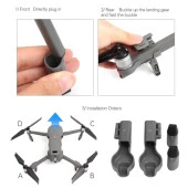 DJI Mavic 2 Pro/Zoom Yükseltilmiş Katlanır Güvenli İniş Ayağı Gimbal Koruma thumbnail 4