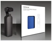 Dji Osmo Pocket için Metalik Siyah Renk Su Geçirmez Koruyucu Film Çıkartma thumbnail 5